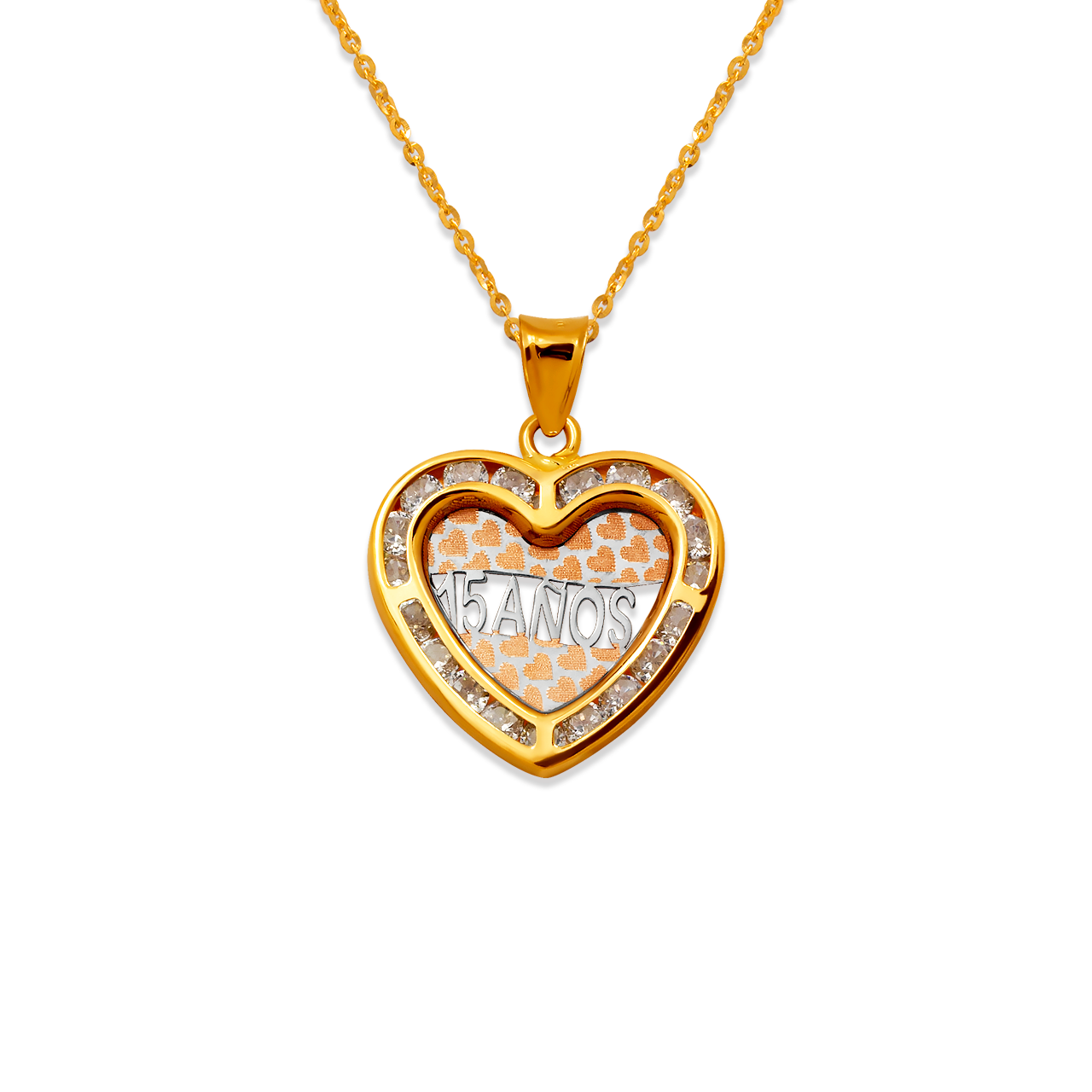 15 Anos Heart CZ Pendant