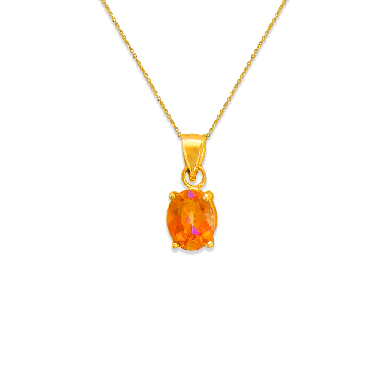 Hyacinth Topaz CZ Pendant