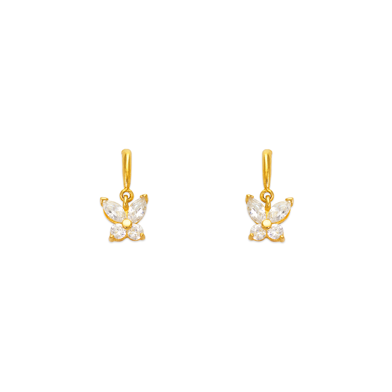 Butterfly CZ Stud Earrings