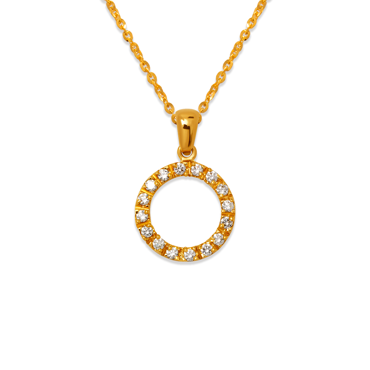 Circle CZ Pendant