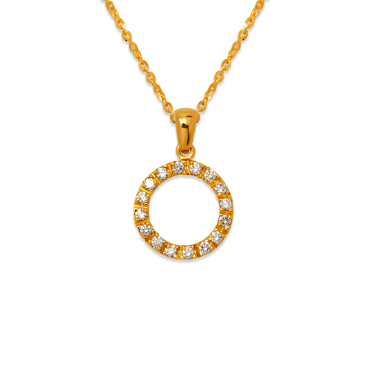 Circle CZ Pendant