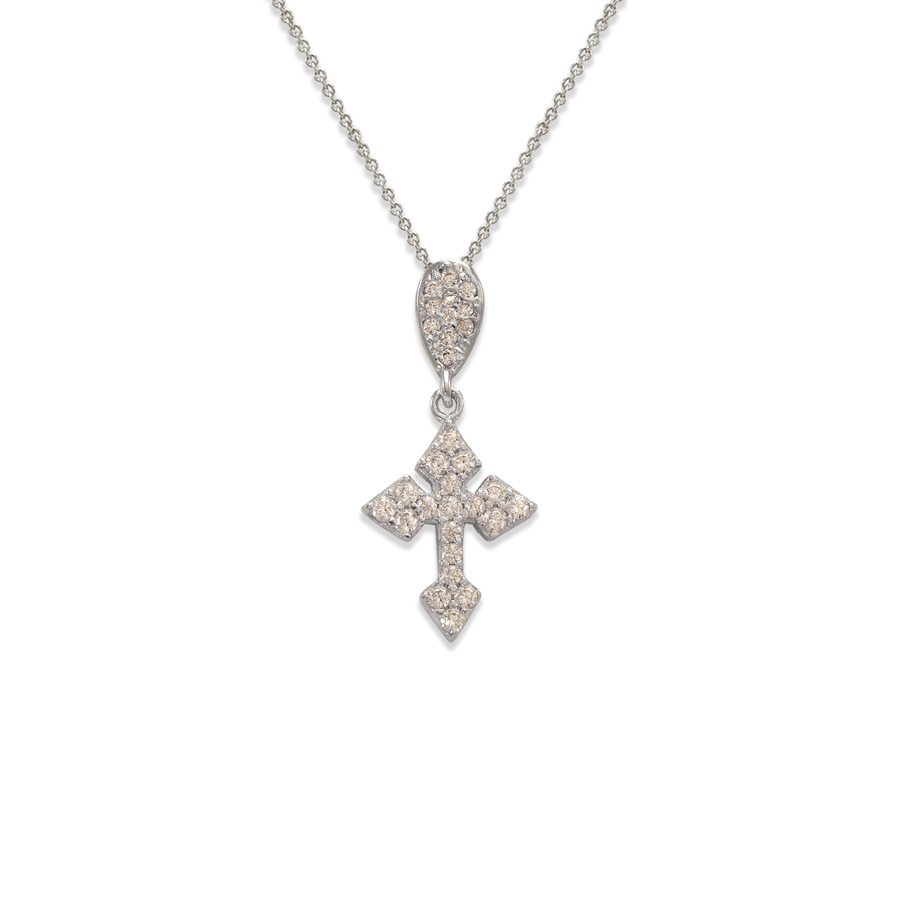 Fancy Cross CZ Pendant