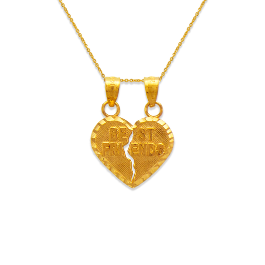 Two-Piece Best Friends Heart Pendant