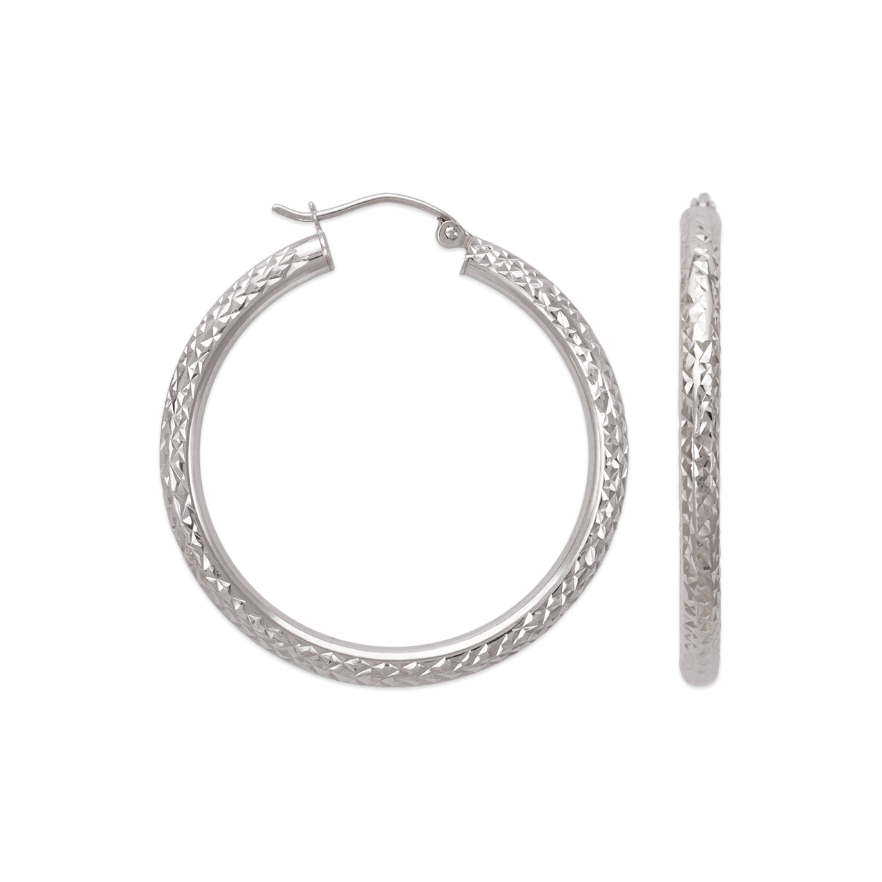 Round Tube Hoop Earrings