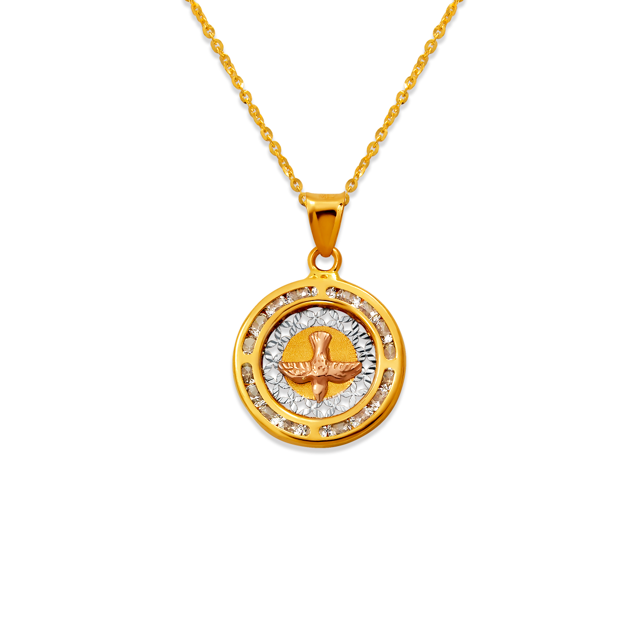 Round Communion CZ Pendant