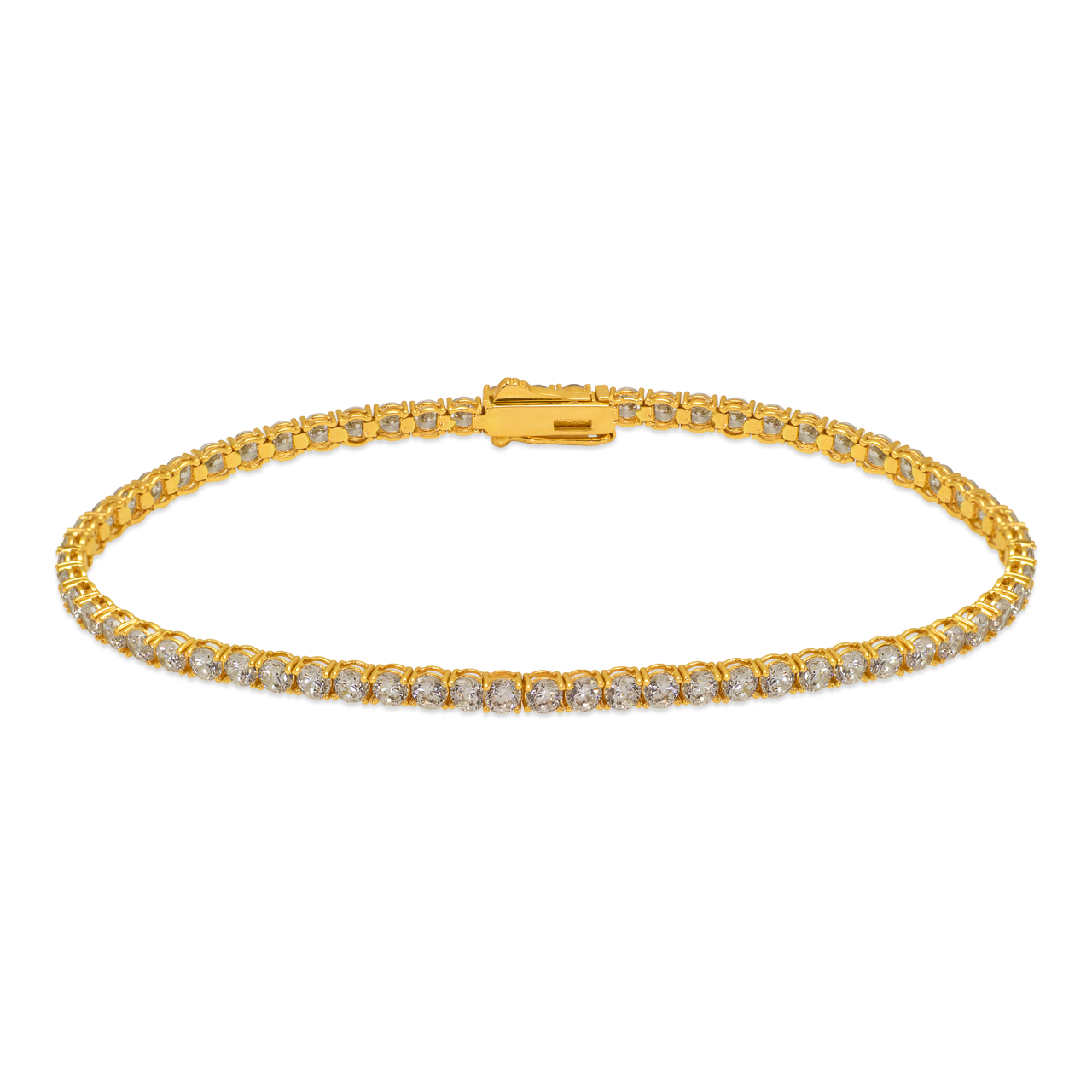 Round Pave Tennis CZ Bracelet