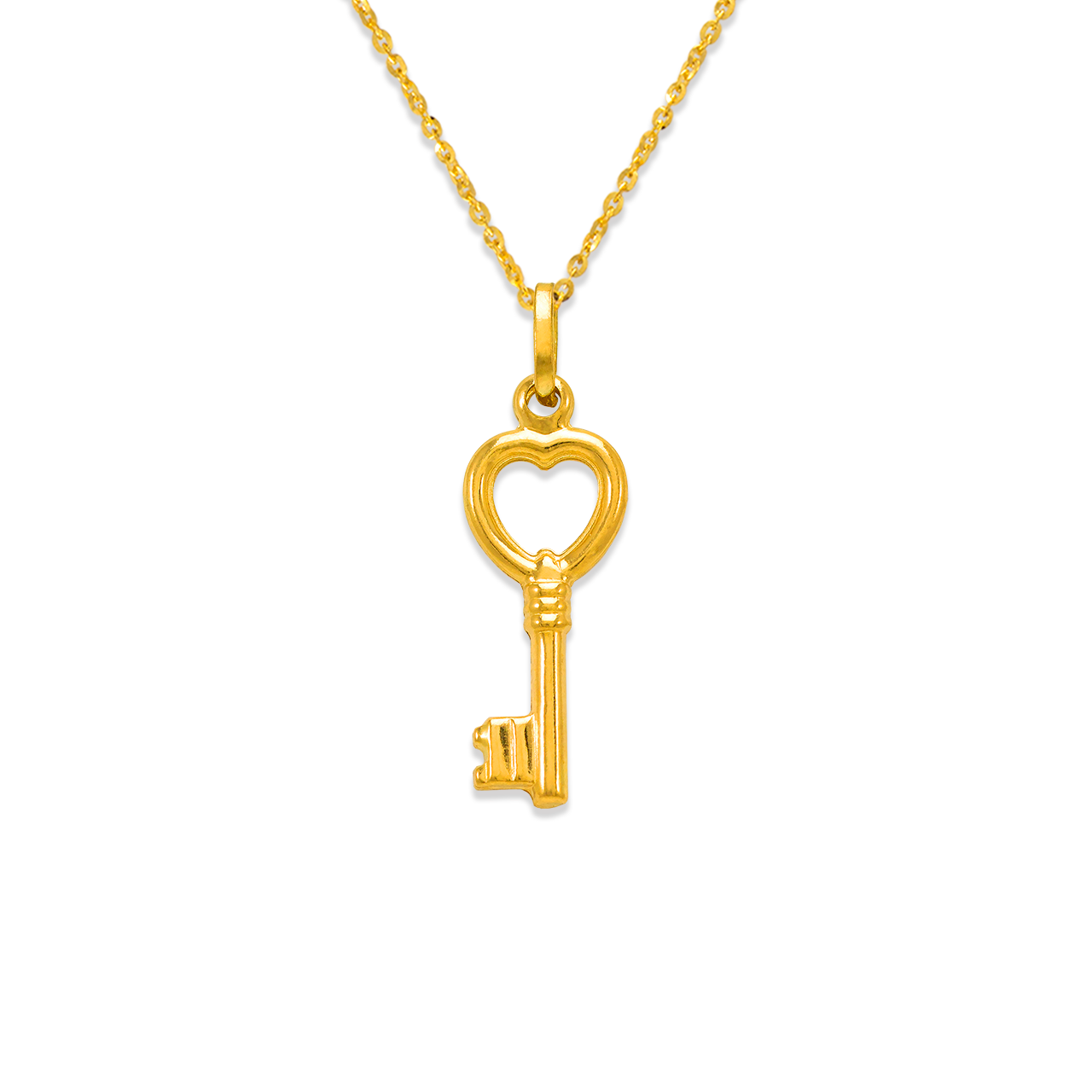 Heart Key Charm Pendant