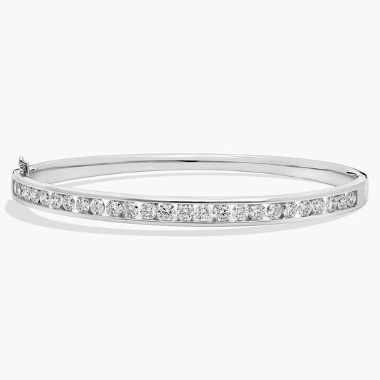 Diamond Channel-Set Bangle Bracelet CHECK