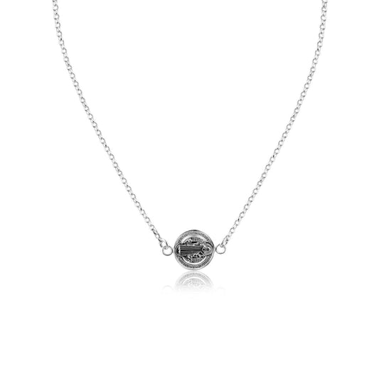 925 Sterling Silver Non Plated San Benito Necklace