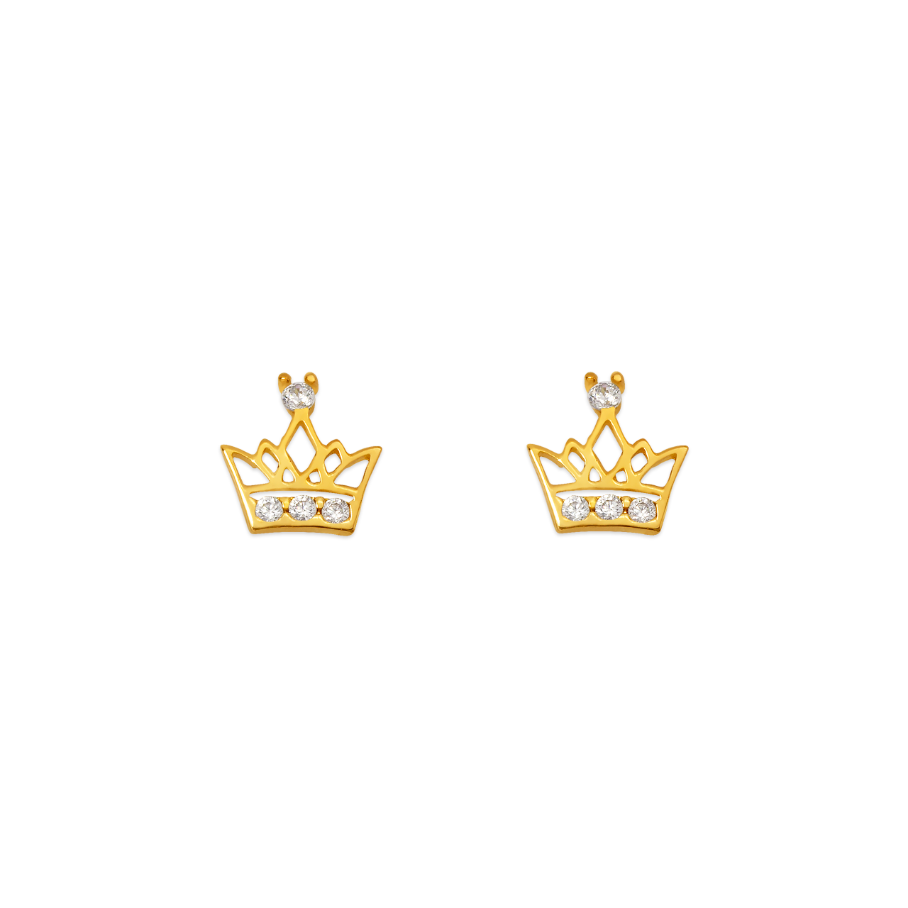 Tiara CZ Stud Earrings