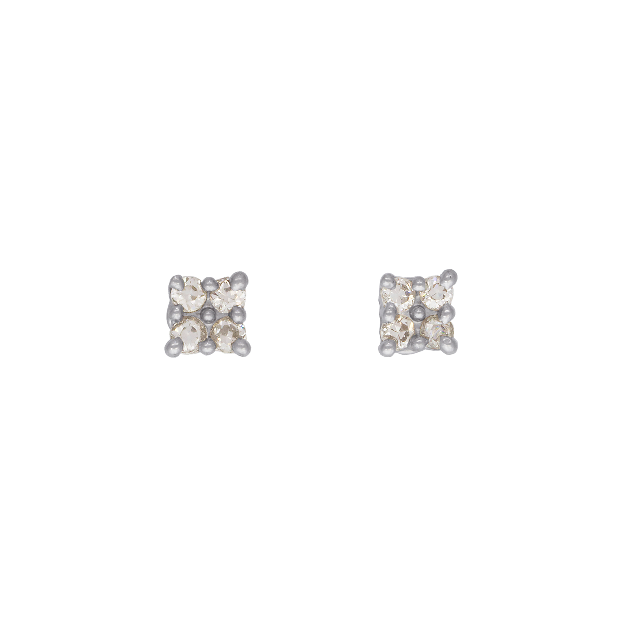 Square CZ Stud Earrings