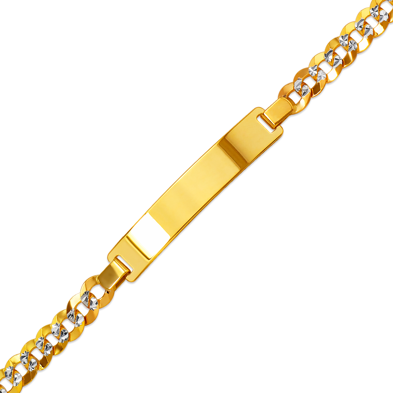 Curb Light Pave ID Bracelet