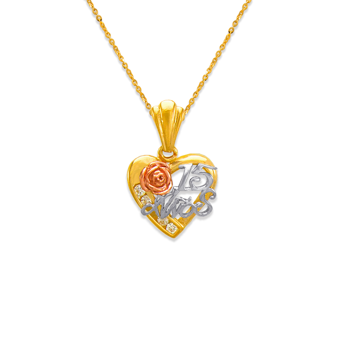 15 Anos Heart CZ Pendant