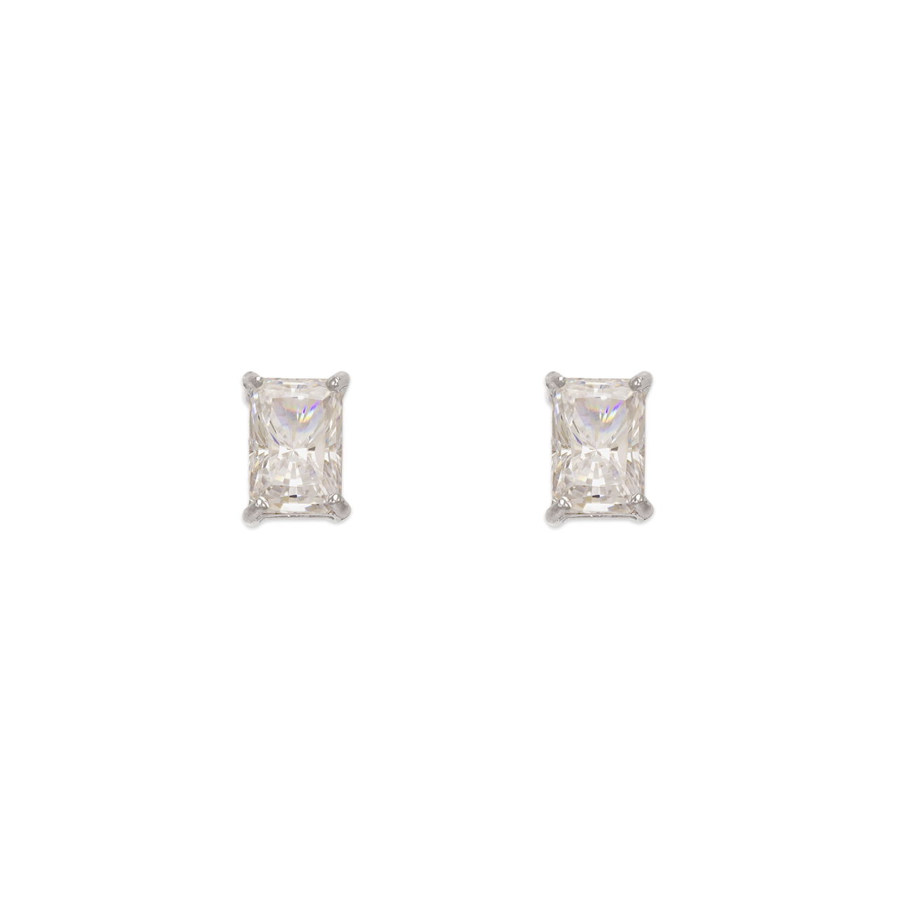 Cushion Cut CZ Stud Earrings