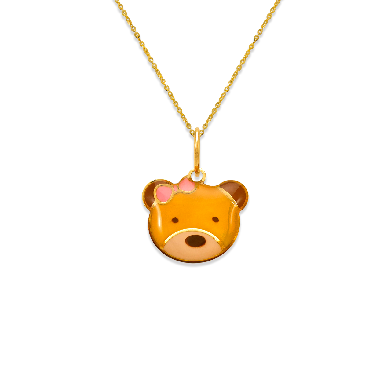 Teddy Bear Enamel Pendant