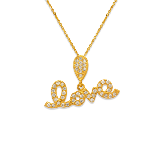 Fancy Love CZ Pendant