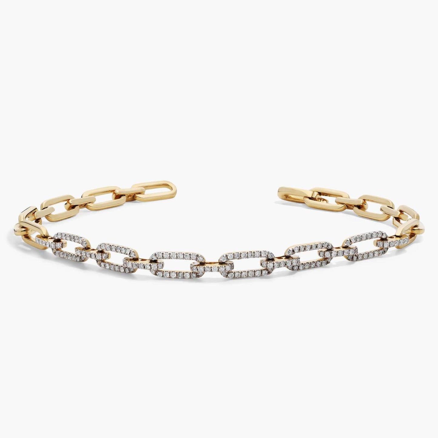 Pavé Diamond Paperclip Bracelet