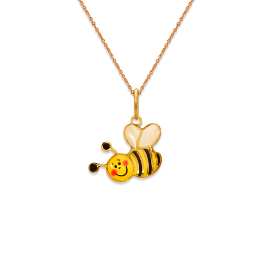 Honey Bee Enamel Pendant