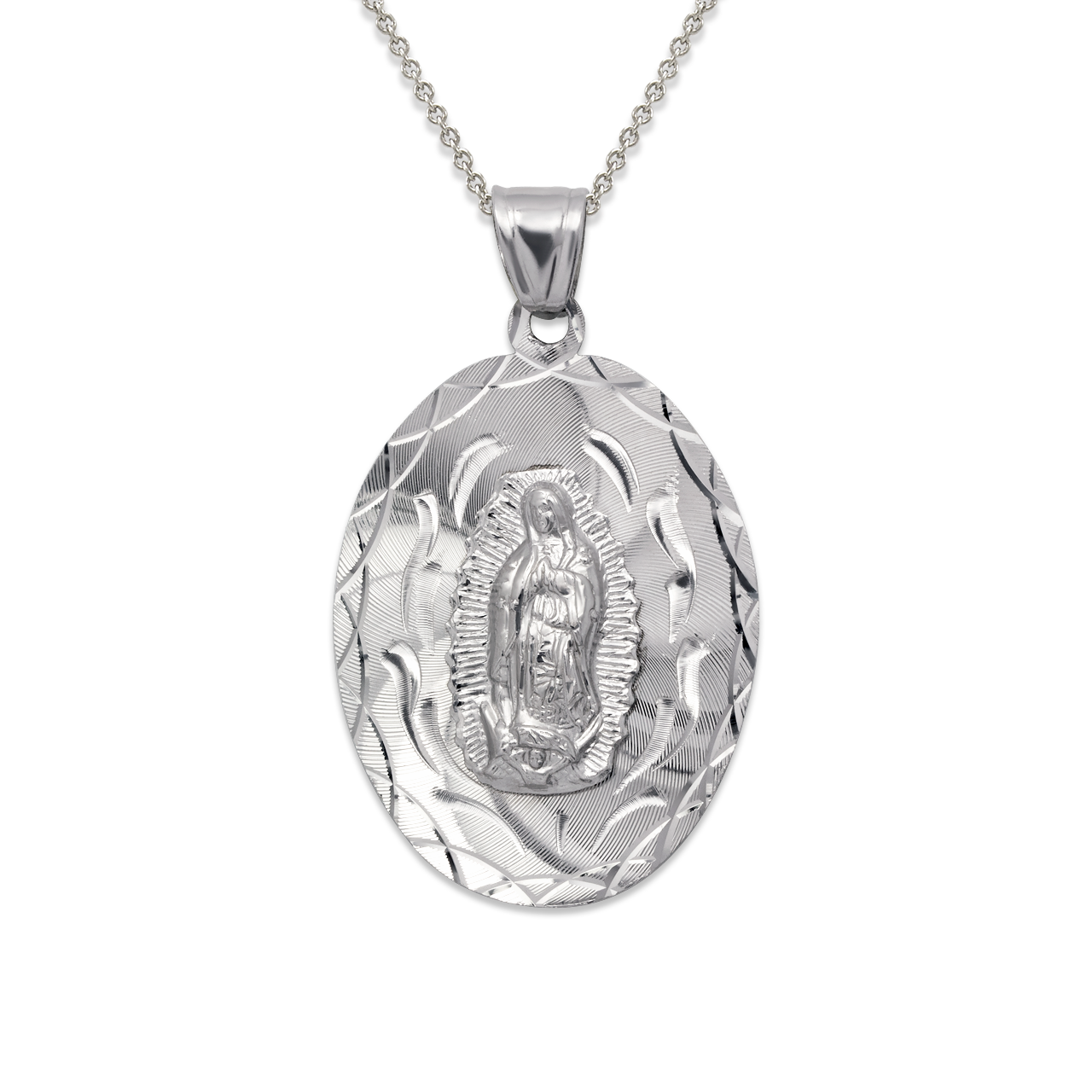 Oval Guadalupe Scapular Pendant