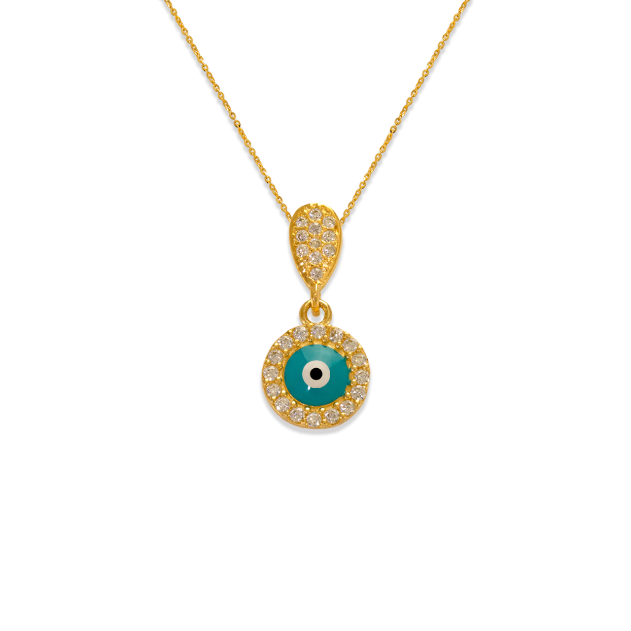 Fancy Evil Eye CZ Pendant