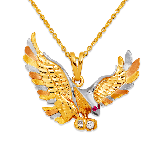 Fancy Eagle CZ Pendant