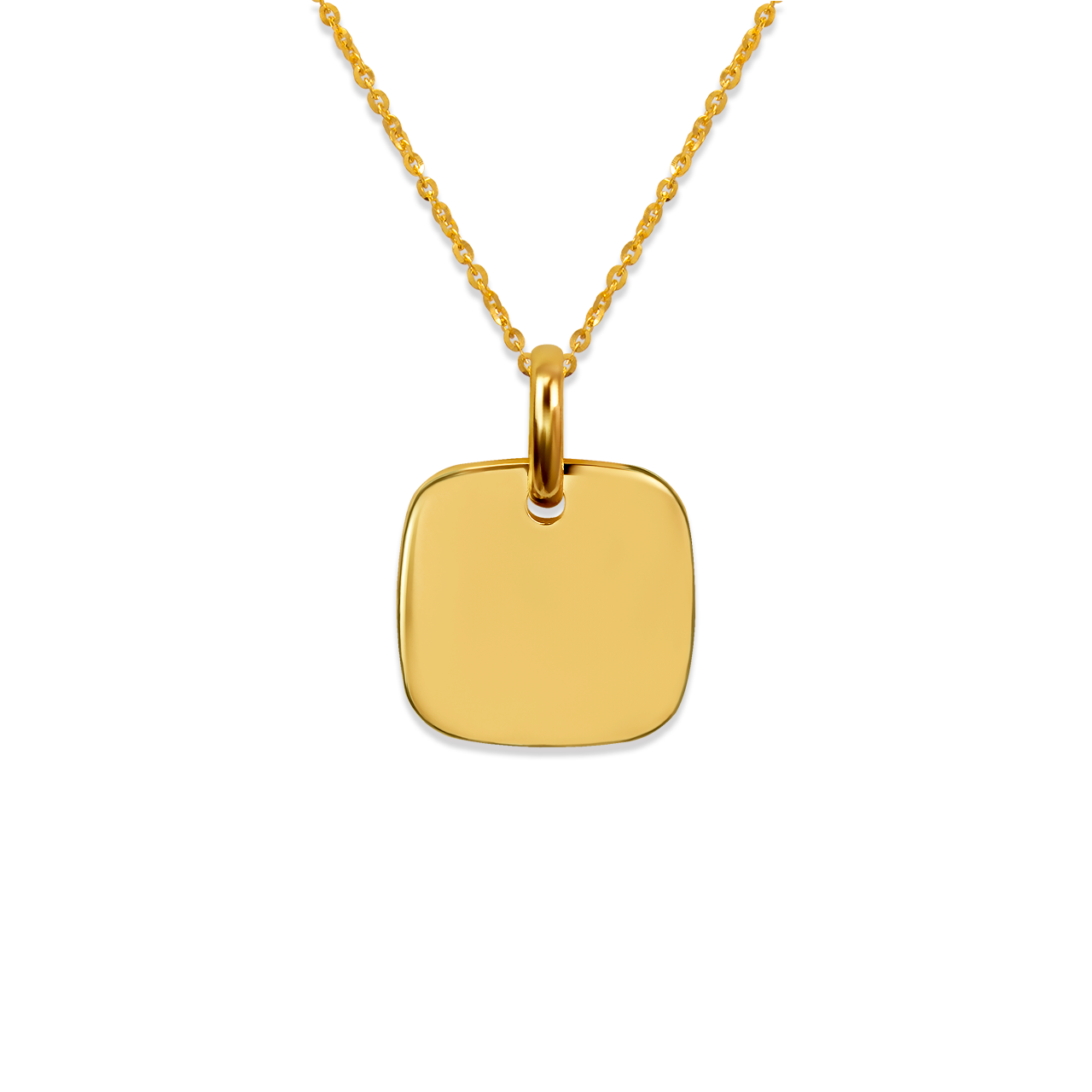 High Polished Square Pendant