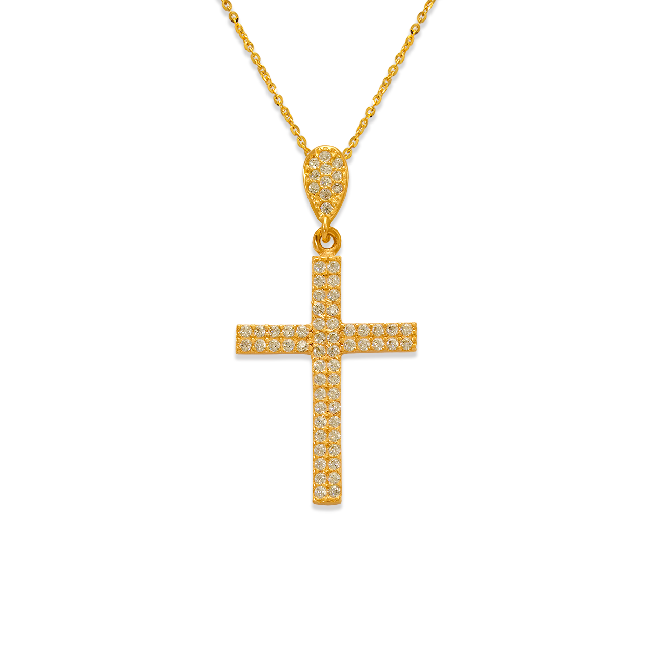 Fancy Cross CZ Pendant