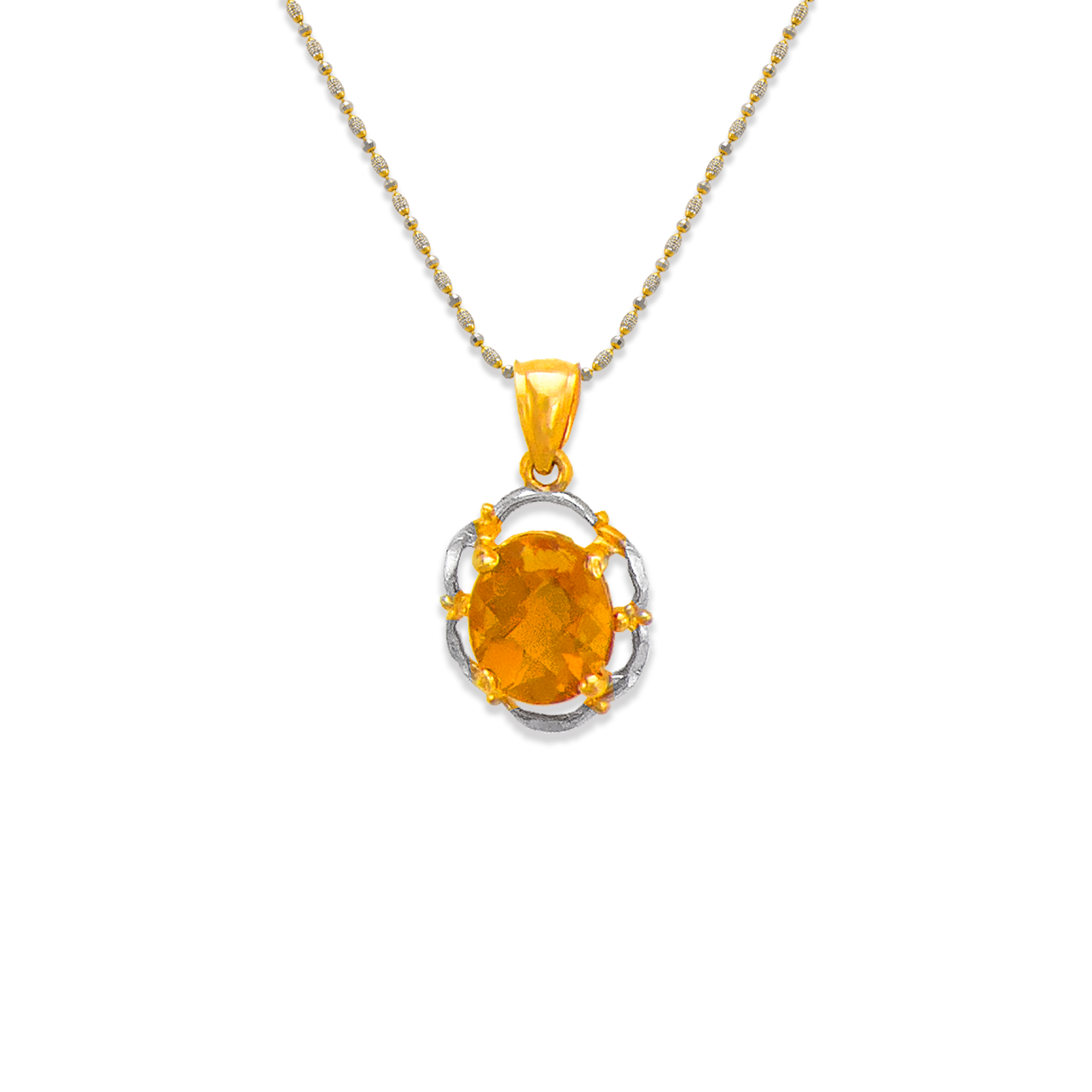 Hyacinth Topaz CZ Pendant