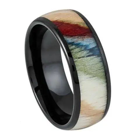 Black IP Colorful Dyed Rosewood Inlay