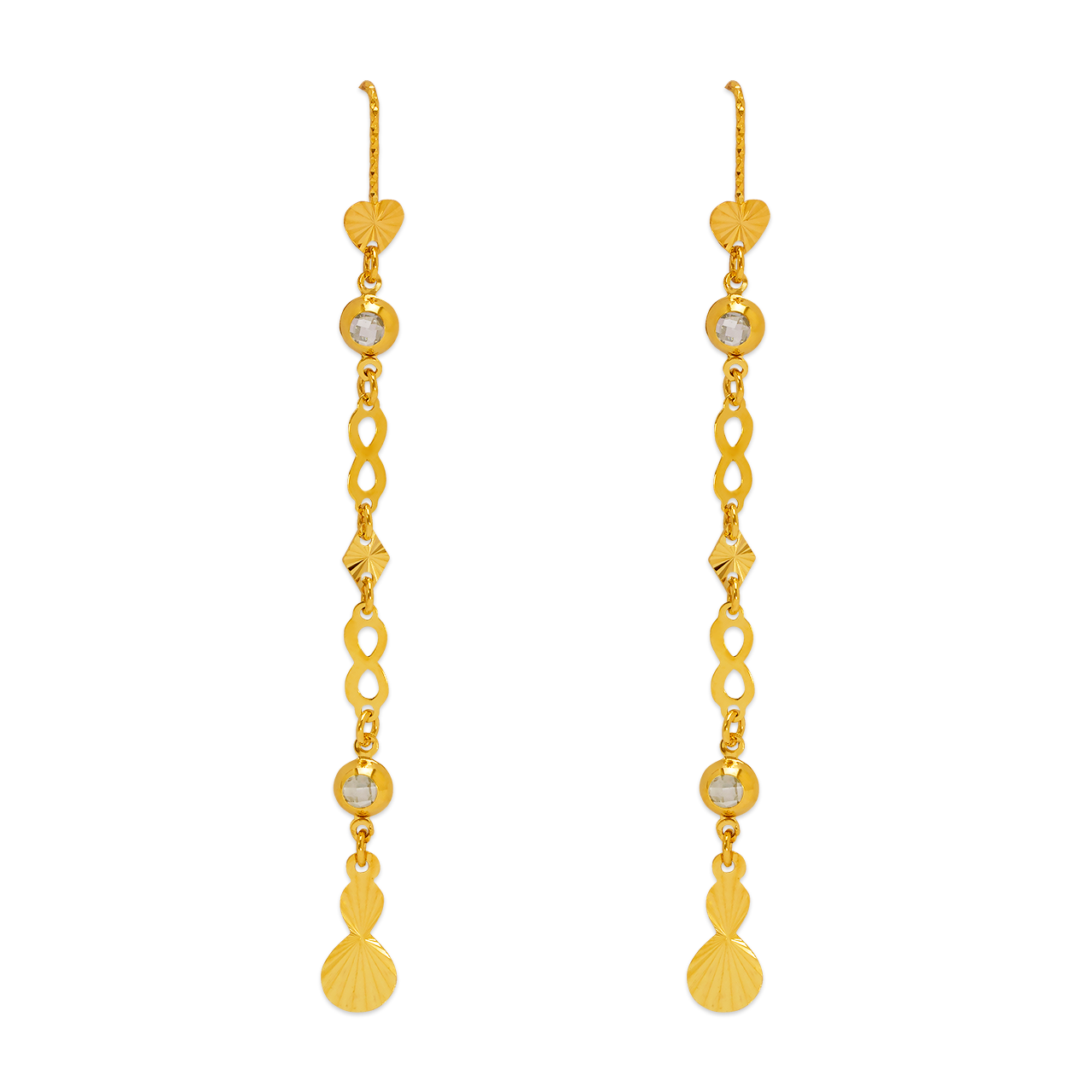 Dangling Threader CZ Earrings