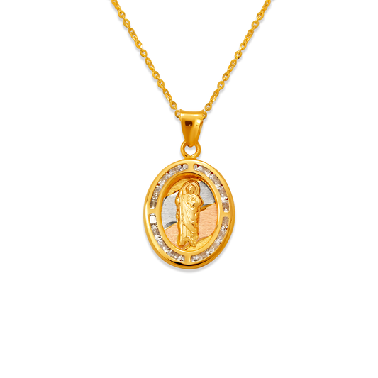 San Judas CZ Pendant