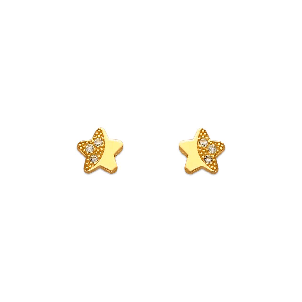 Star Pave CZ Stud Earrings