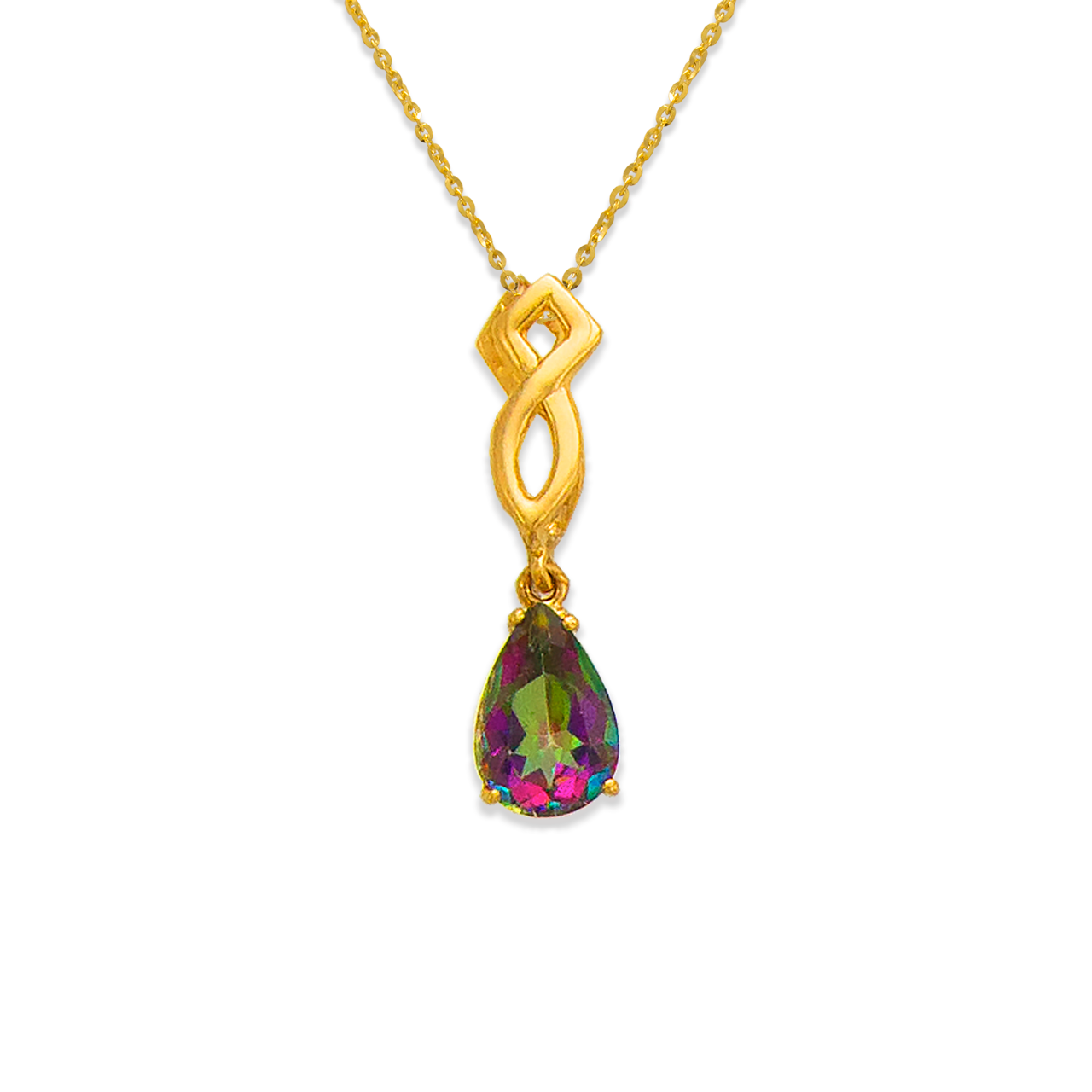 Mystic Topaz CZ Pendant