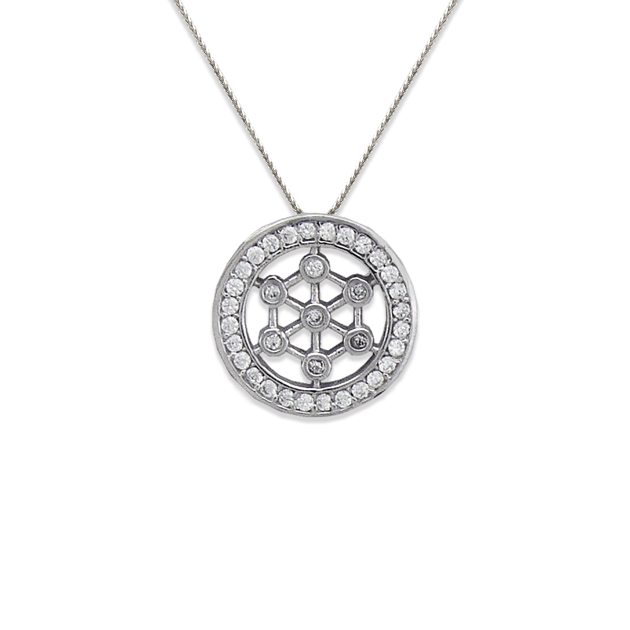 Wheel CZ Pendant