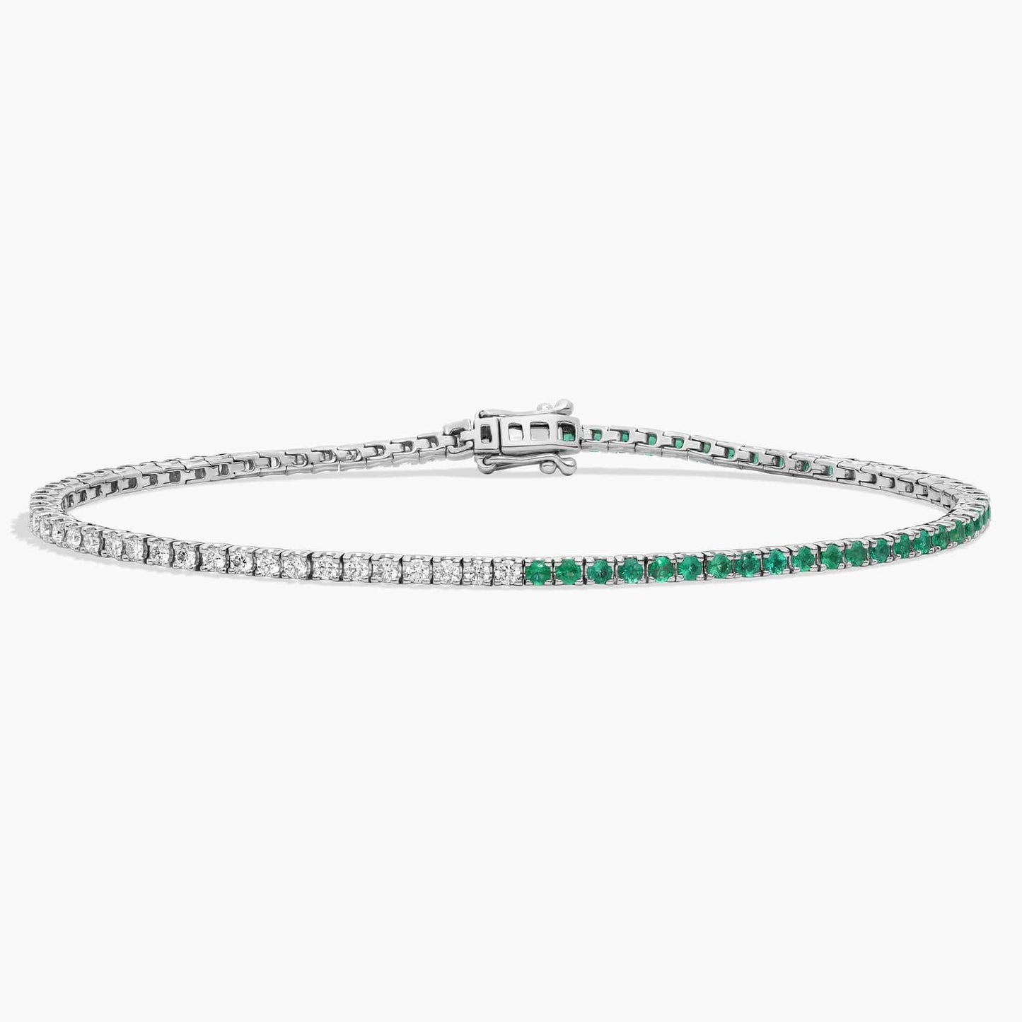 Half And Half Round Diamond Tennis Bracelet