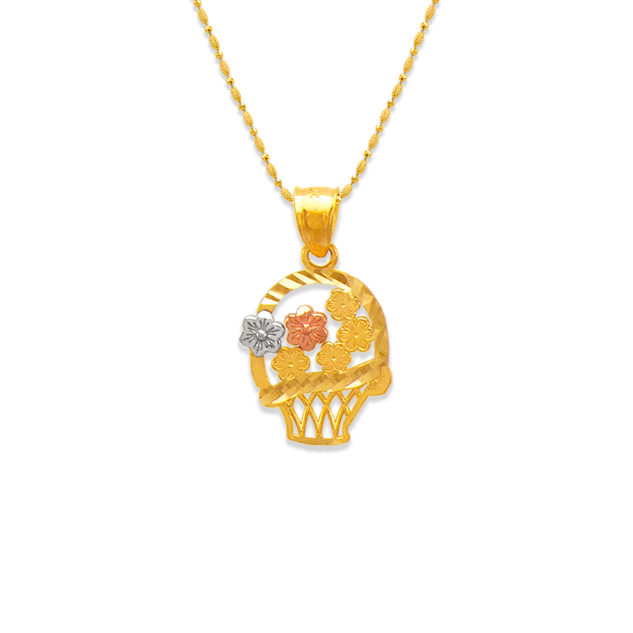 Flowers in Basket Pendant