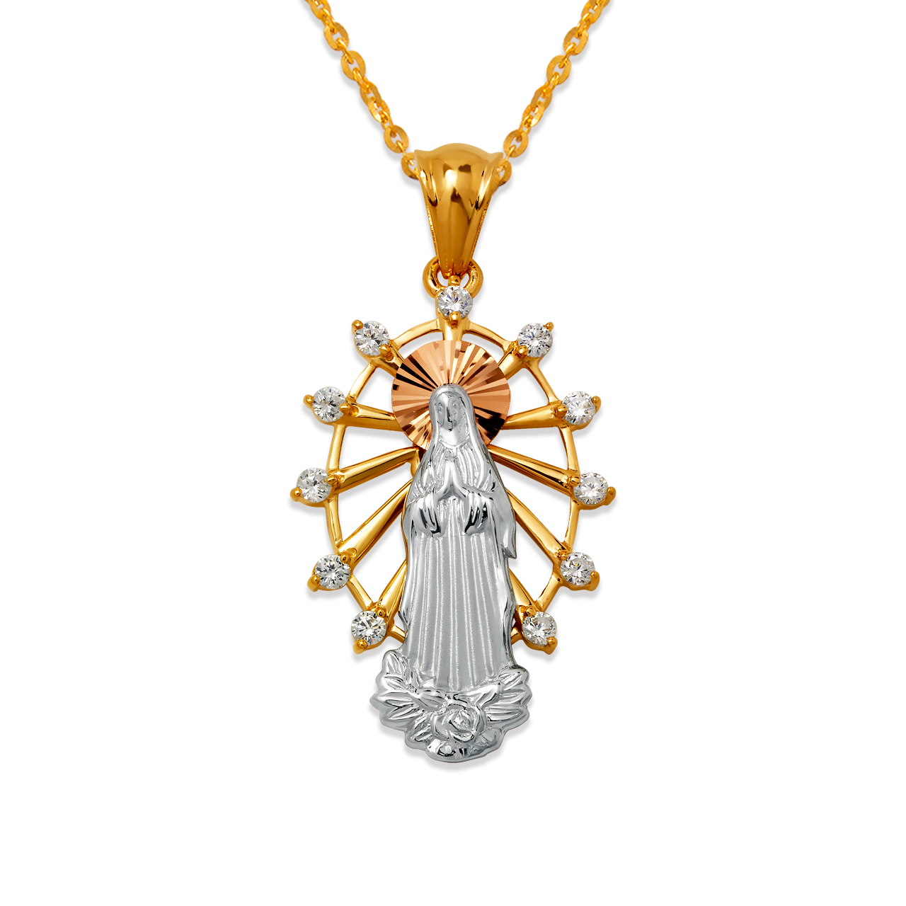 Fancy Guadalupe CZ Pendant