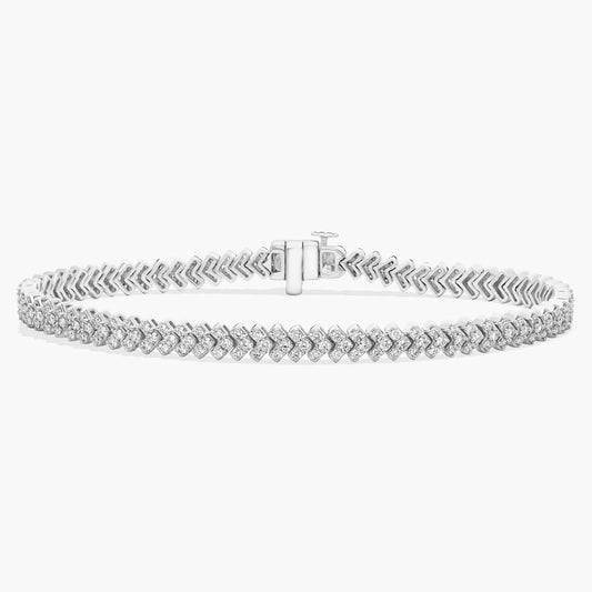 Diamond Chevron Tennis Bracelet