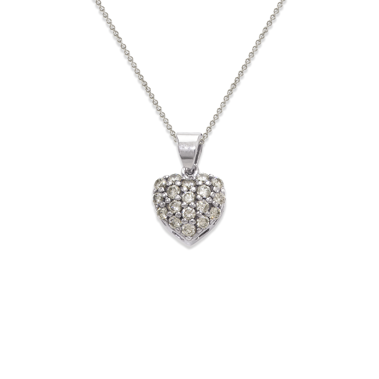 Fancy Heart CZ Pendant