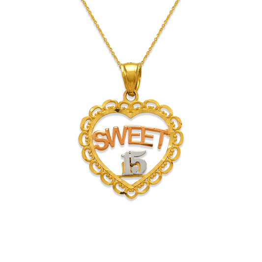 Sweet 15 Heart Pendant