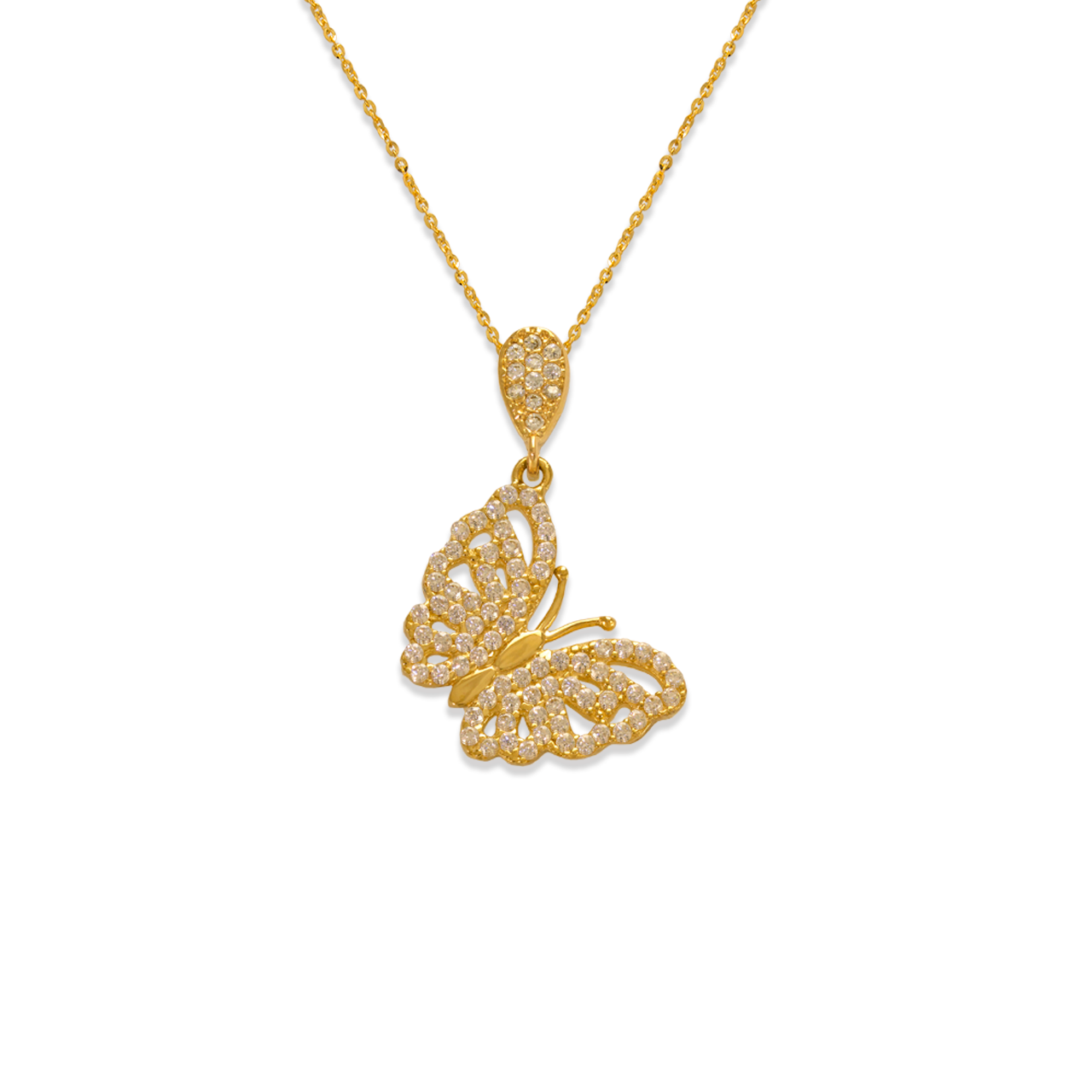 Fancy Butterfly CZ Pendant