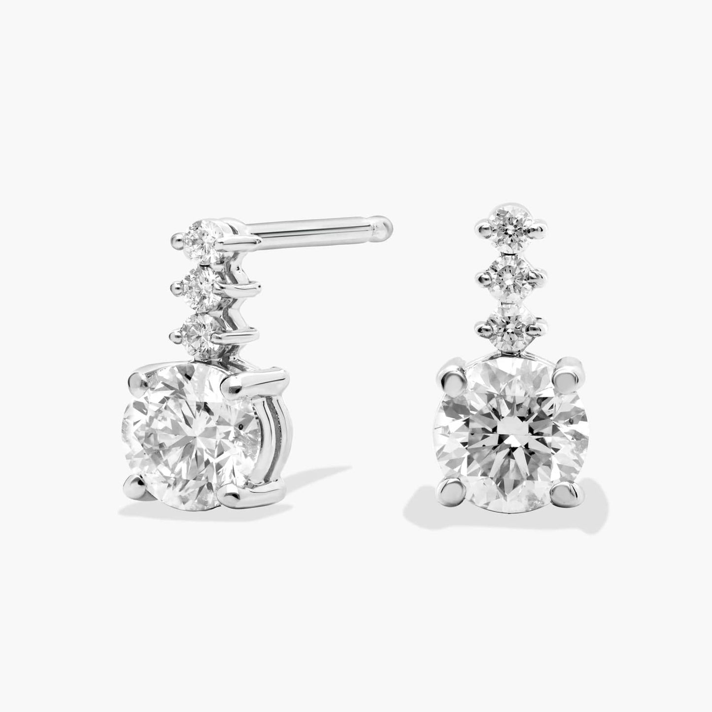 Cascade Diamond Drop Stud Earrings