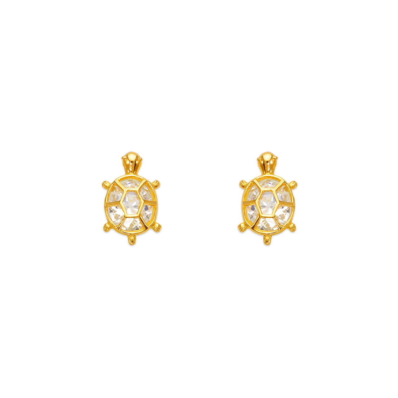 Turtle CZ Stud Earrings