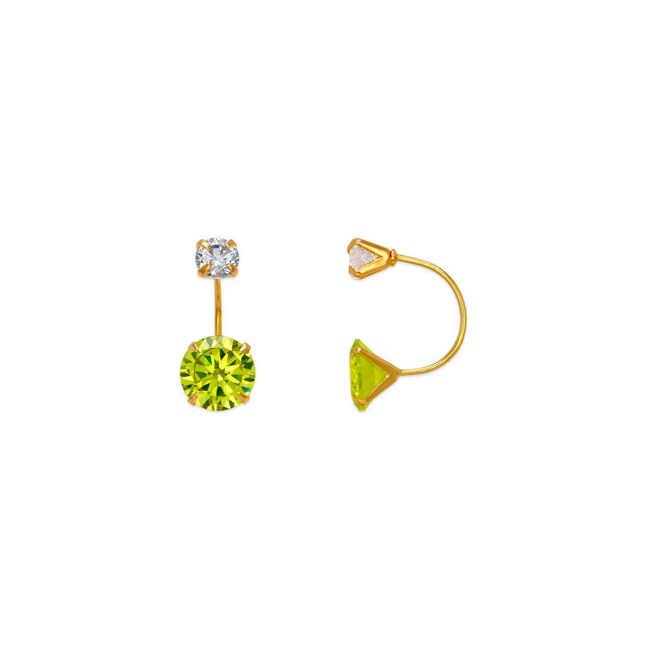 Telephone CZ Stud Earrings