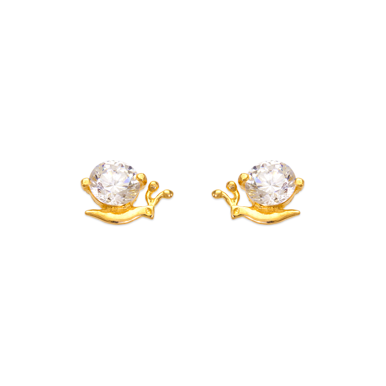 Snail CZ Stud Earrings