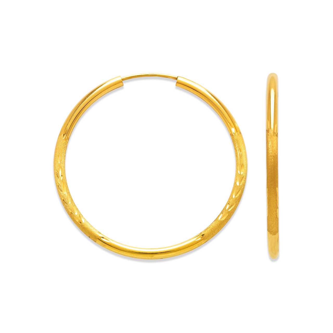 Round Tube Hoop Earrings