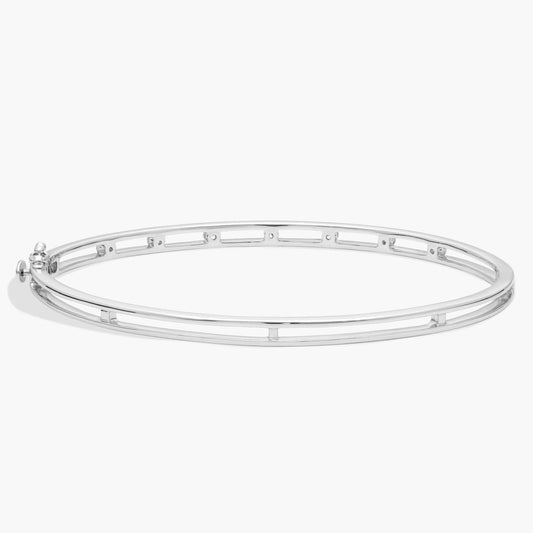 Diamond Station Bangle Bracelet