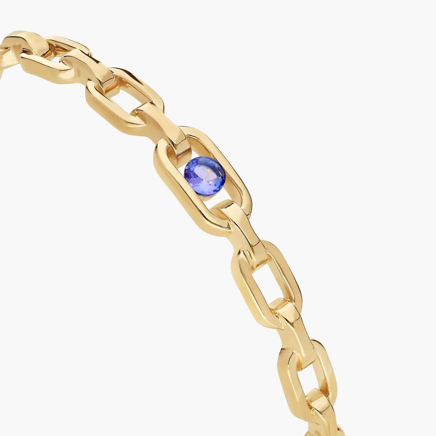 Floating Tanzanite Chain Bangle