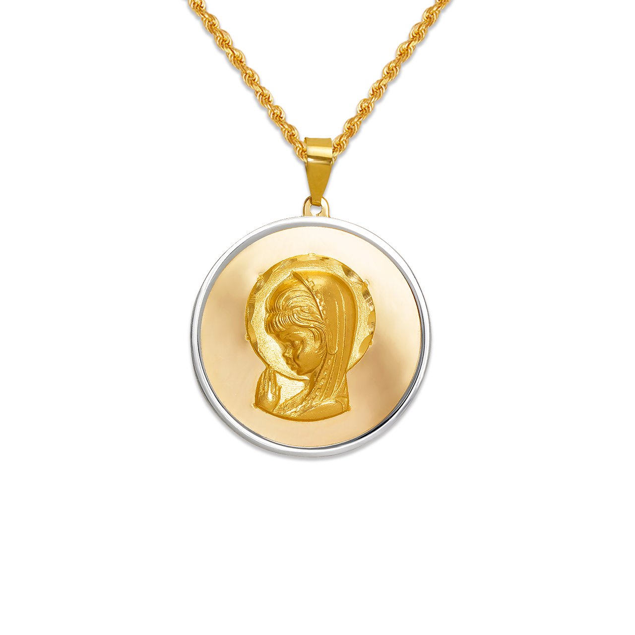 High Polished Virgin Mary Pendant