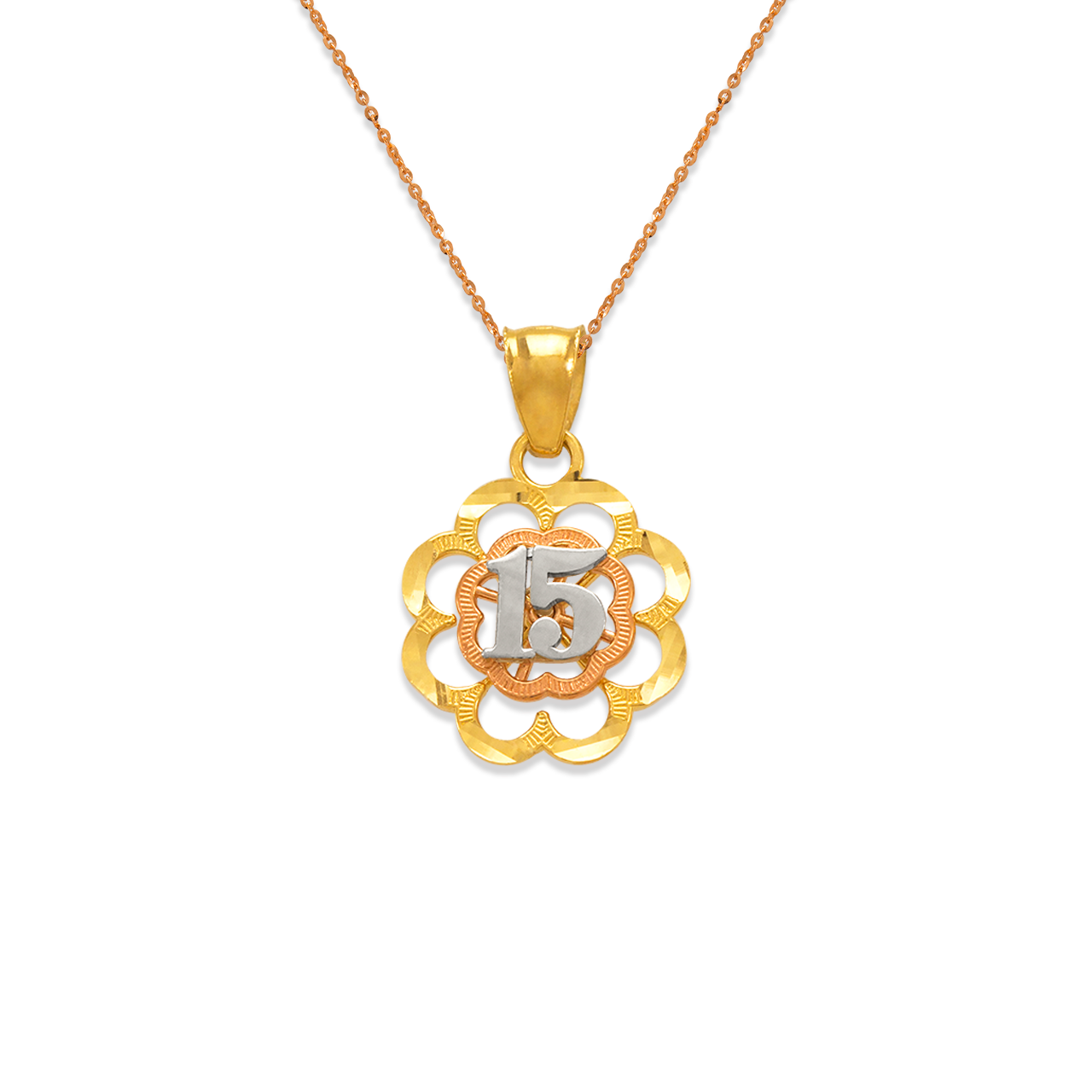 15 Anos Flower Pendant